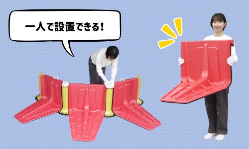 女性一人でも設置可能!