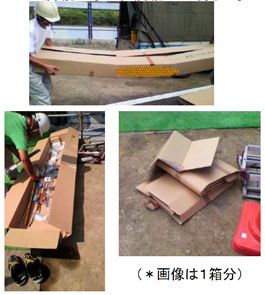 現場で開梱したダンボールケースは廃棄物